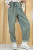 Anine Soft Touch Zip Jogger Washed Khaki